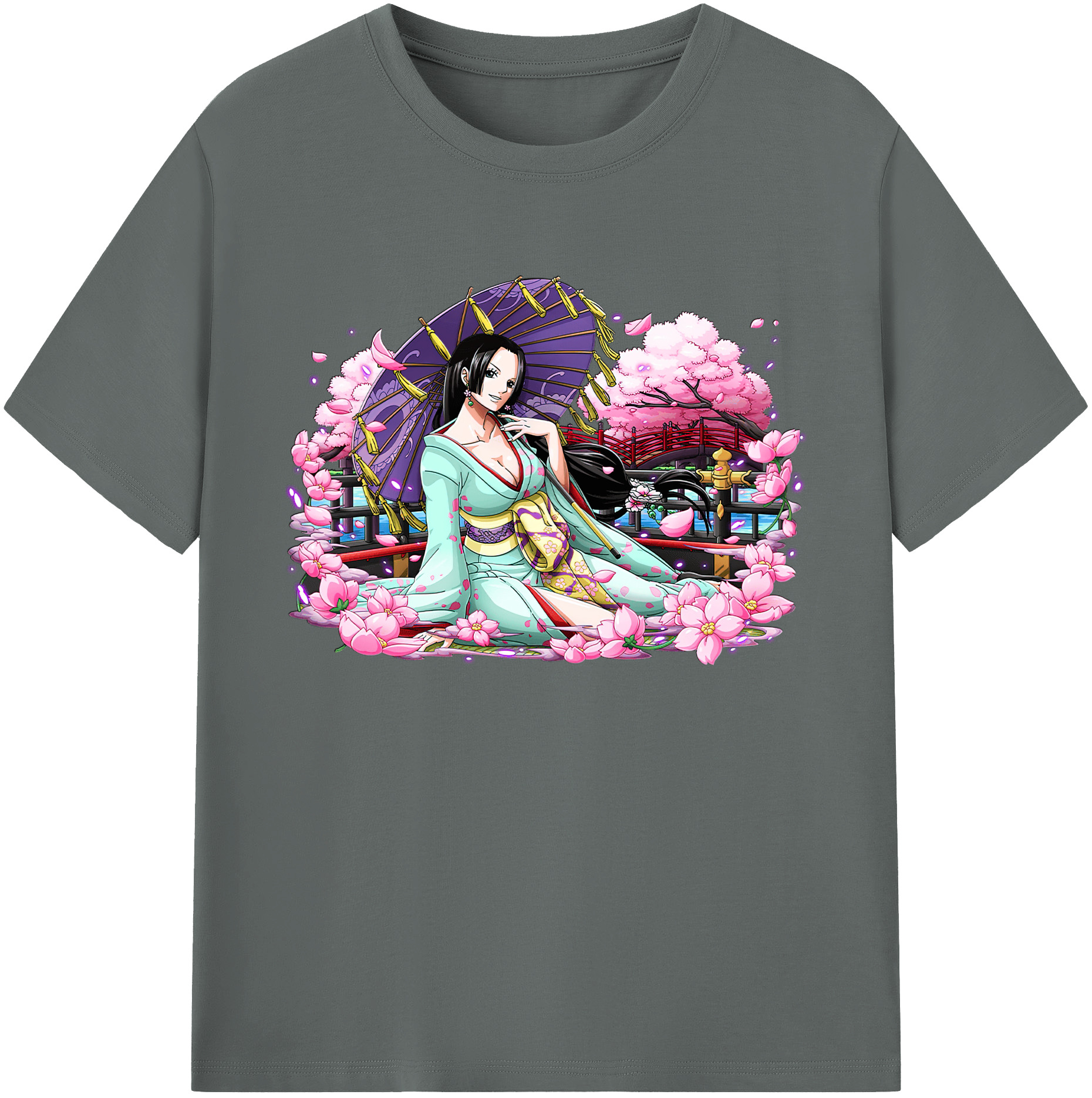 ワンピース ボア・ハンコック ONE PIECE Boa·Hancock 綿100％ メンズ半袖Tシャツ｜肌触りやわらか＆通気性